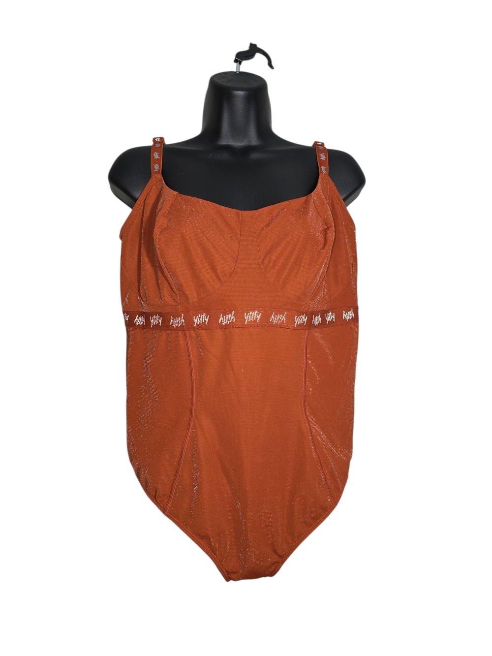 NWT Yitty Major Label Metallic Thong Bodysuit Rust 2X